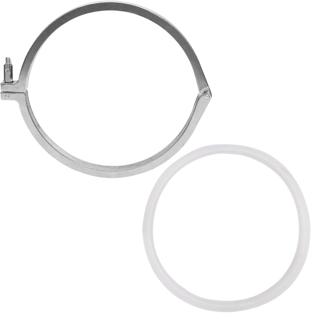 DERNORD Single Pin Heavy Duty Tri Clamp Stainless Steel 304 with Wing Nut for Ferrule TC with 1PC Silicone Gasket (12 inch Tri Clamp+Silicone Gasket)