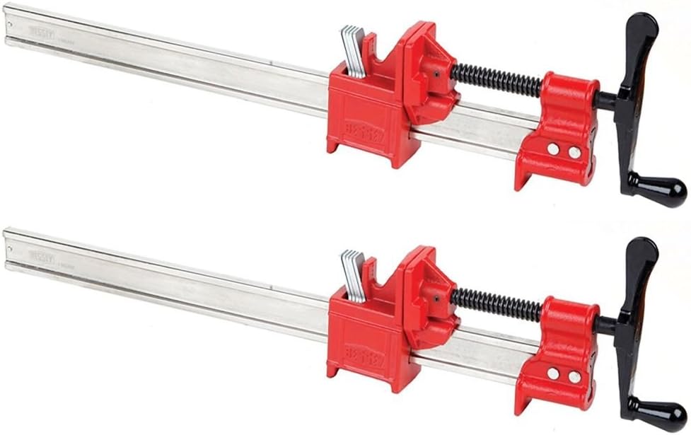 One (1) Pair BESSEY 84' Heavy-Duty IBeam Bar Clamps for Woodworking