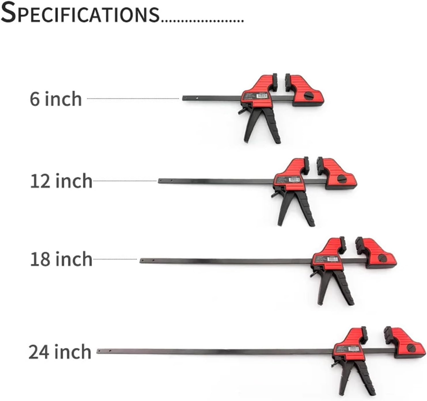 1pcs Heavy Duty F Clamp Clip Wood Working Quick Grip F Style Bar Woodworking Clamps 4 6 12 inch(18 inch)