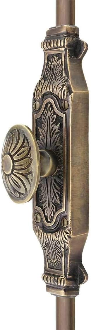 Antique Brass Door Cremone Bolt – 9 ft Solid Brass, Dual Locking, Easy Install, Perfect for French & Classic Windows, and Smooth Operation, Victorian Design, Rich Look, Beautiful