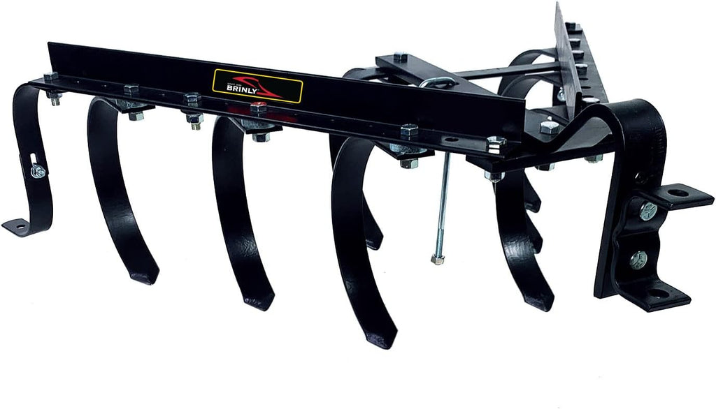 Brinly Sleeve Hitch Adjustable Tow Behind Cultivator, 18' by 40', Hammered Black