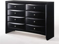 Acme Ireland Rectangular Wood 8-Drawer Storage Dresser in Black