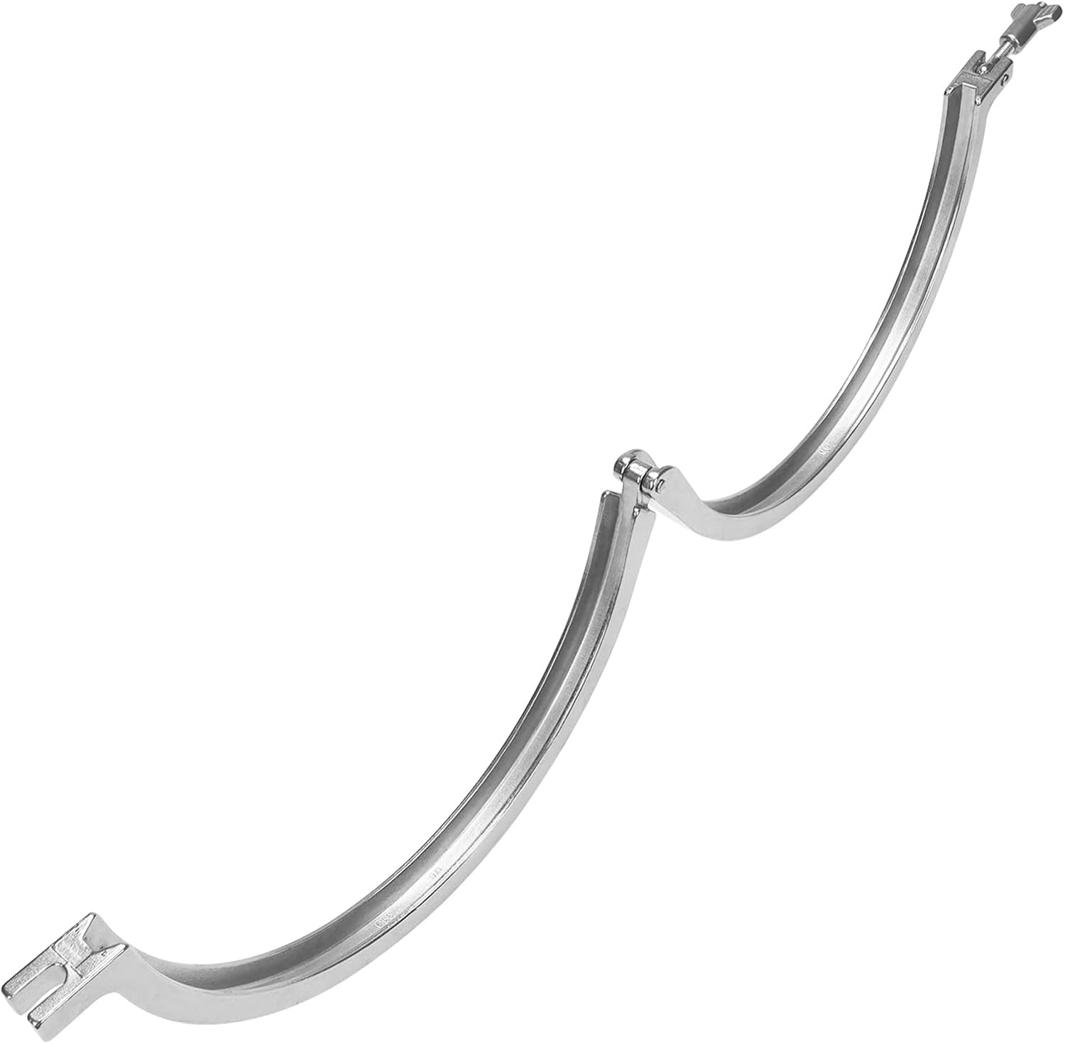DERNORD Single Pin Heavy Duty Tri Clamp Stainless Steel 304 with Wing Nut for Ferrule TC with 1PC Silicone Gasket (12 inch Tri Clamp+Silicone Gasket)