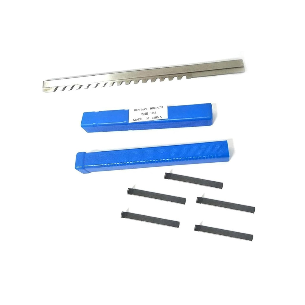 3/4E 3/32A 3/16C 3/8D Inch Size Push Type Keyway Broach for CNC Broaching Machine Metalworking High Speed Steel HSS Cutting Tool Heat Resistance(3-4E)