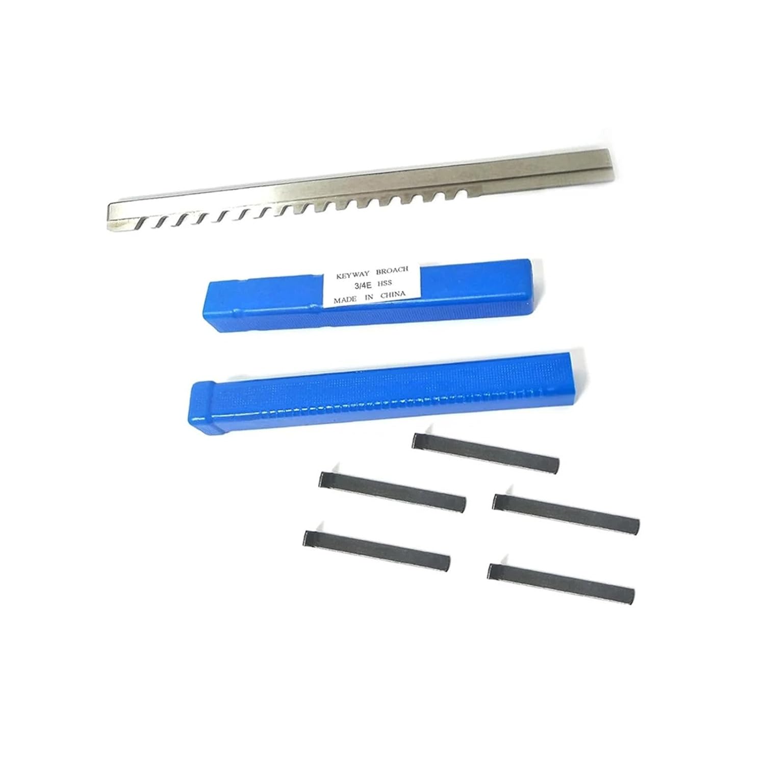 3/4E 3/32A 3/16C 3/8D Inch Size Push Type Keyway Broach for CNC Broaching Machine Metalworking High Speed Steel HSS Cutting Tool Heat Resistance(3-4E)