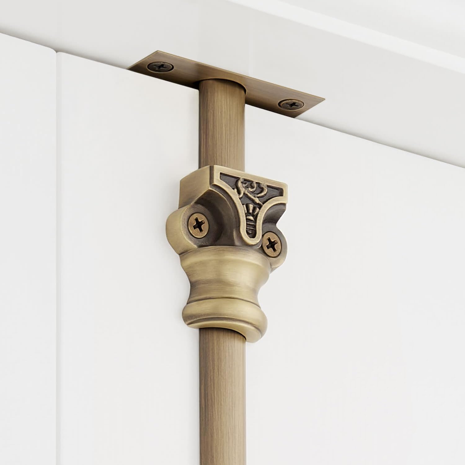 Signature Hardware 955211-1.75 Helmina 72 Inch Tall Window Cremone Security Bolt - Antique Brass