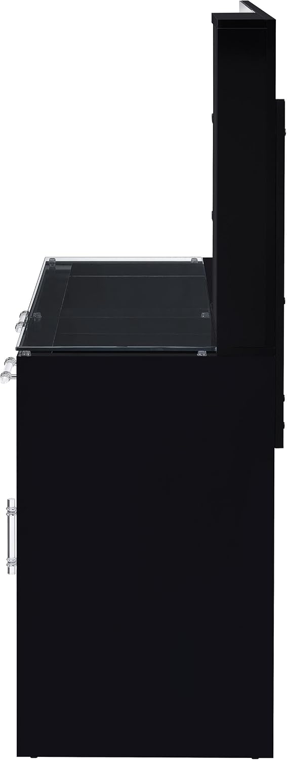 Coaster Home Furnishings Flora 2-Drawer Vanity Set with Led Mirror Black High Gloss