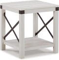 Signature Design by Ashley Bayflynn Modern Farmhouse End Table, Whitewash