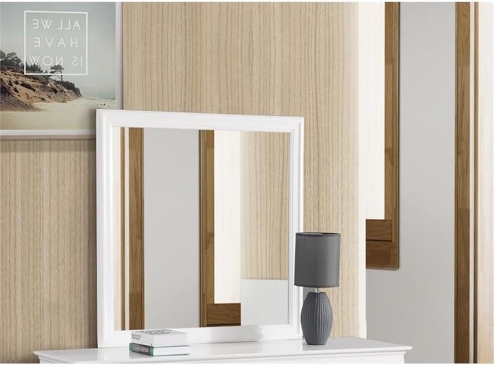 Glory Furniture Louis Phillipe Mirror in White