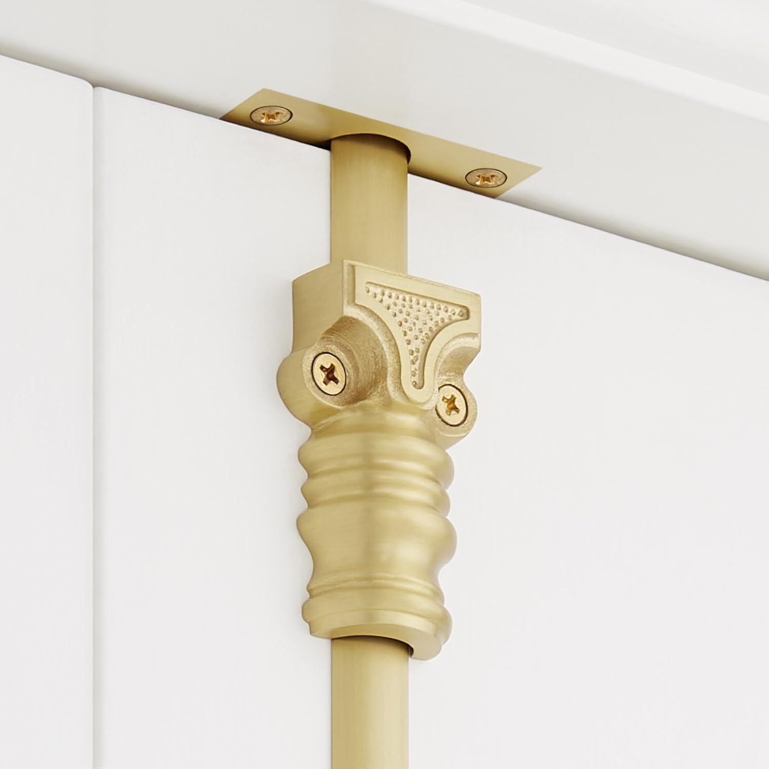 Signature Hardware 955213-4.75 Romlain 72 Inch Tall Window Cremone Security Bolt - Satin Brass