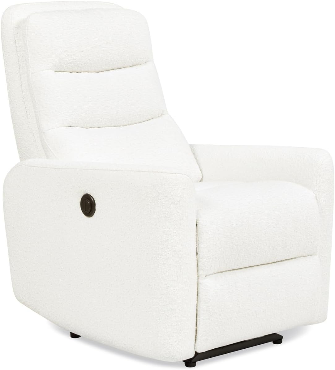 Jennifer Taylor Home Bloomy 35.5' Power Recliner High-Back Nursery Lounge Chair, Chiffon White Boucle