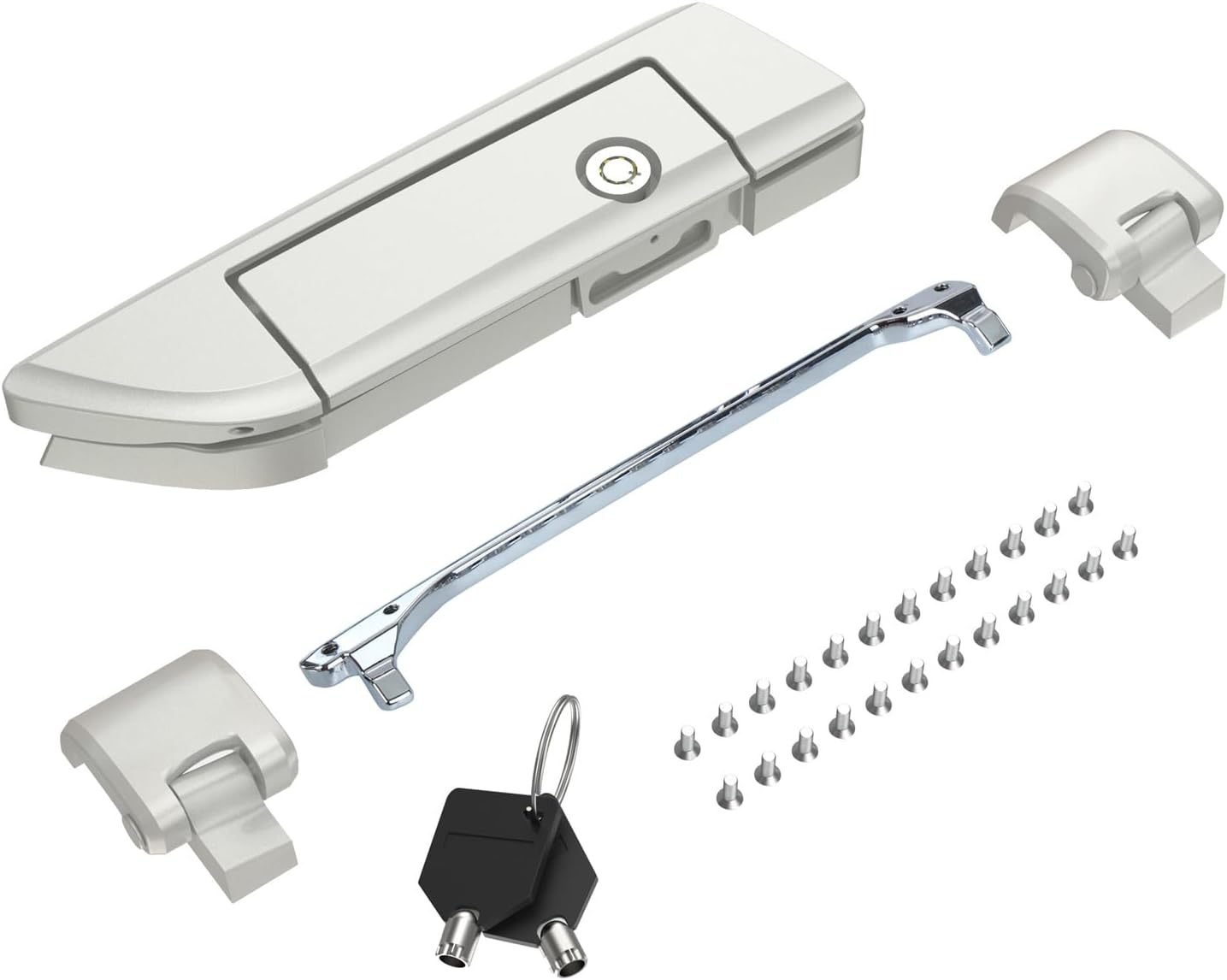 Tour Pack Latches for Harley,Tour Pack Trunk Lid Latch with Keys Fit for Harley Touring/Road King/Road Glide/Street Glide/Electra Glide/Ultra-Classic 2014+ Stone washed white pearl