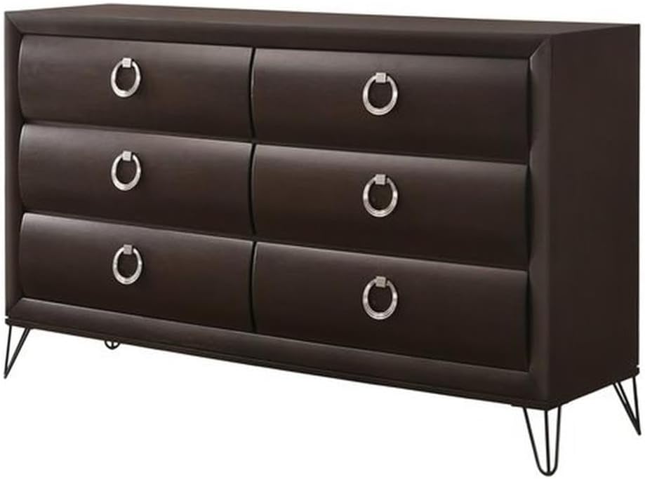 Acme Tablita 6-Drawer Wooden Dresser in Dark Merlot