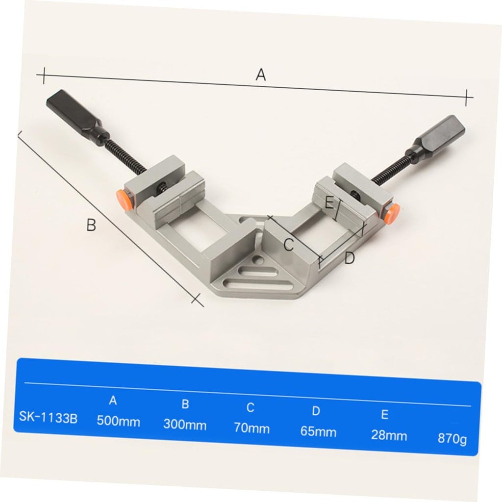 Luxshiny 4pcs 90 Degree Aluminum Alloy Double Handle Quick Release Corner Clamps for Woodworking Welding and Photo Framing Tools