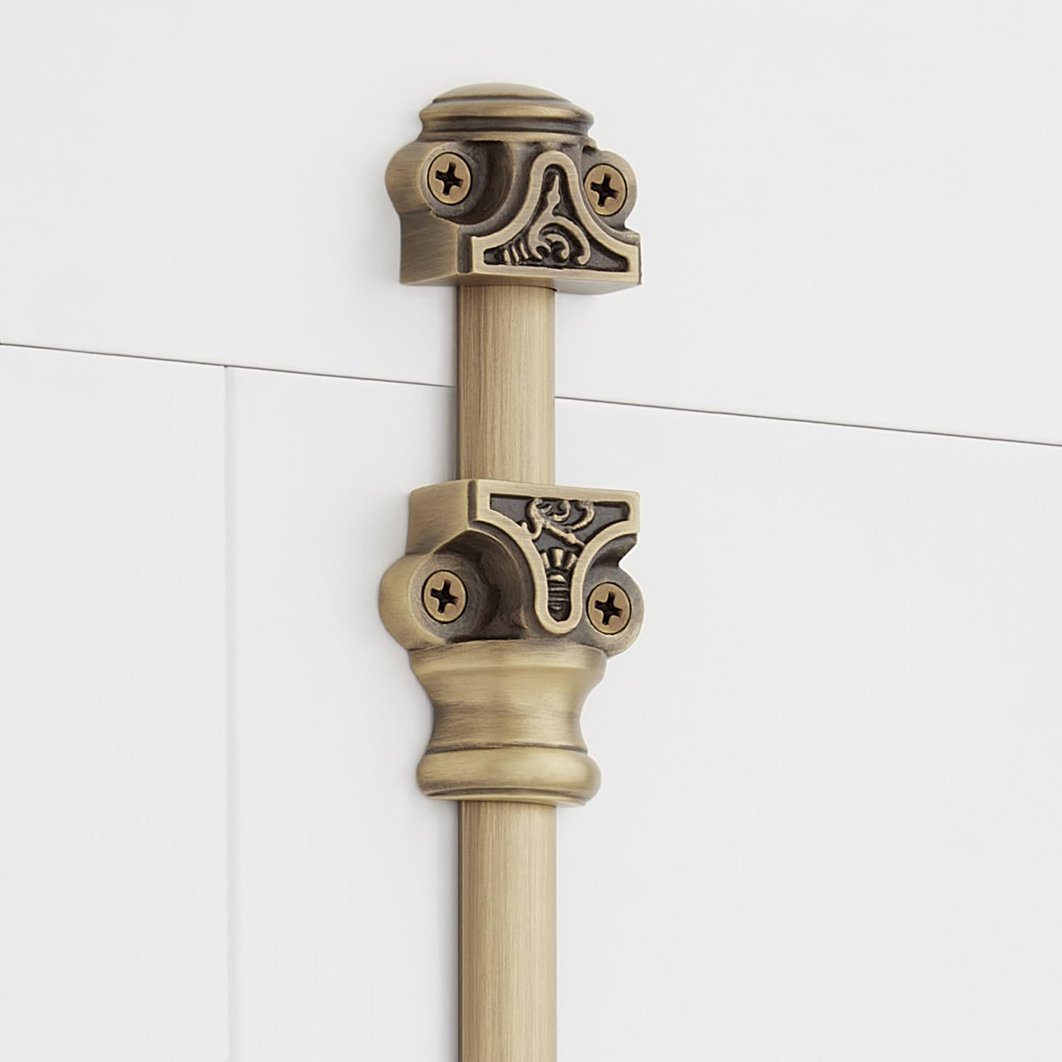 Signature Hardware 955211-1.75 Helmina 72 Inch Tall Window Cremone Security Bolt - Antique Brass