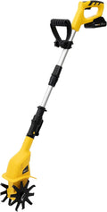 20V Cordless Tiller Cultivator, Handheld Electric Rototiller, 6.6In Depth Garden Rototiller for Lawn/Gardening/Soil Cultivation(Battery and Charger Included)