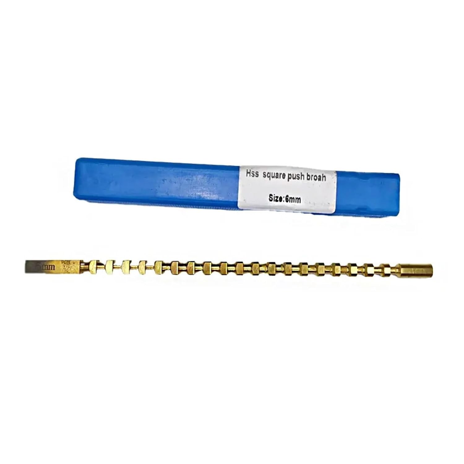 6mm Square Push Type Broach Cutter Metric Size HSS Cutting Tool Heat Resistance