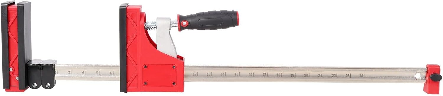 12PCS Professional Parallel Clamp Kit with 24' & 40' Heavy Duty Bar Clamps, Bench Dogs & Framing Blocks - 1700 Lbs Clamping Force for Woodworking, Carpentry & DIY Projects, Red