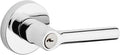 Baldwin 9BR3540-091 Reserve Tube Polished Chrome Entry Lever with Contemporary Round Rose