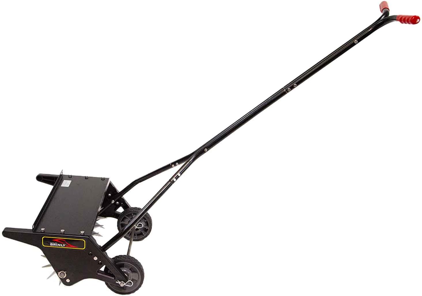 Brinly 20' Premium Push Spike Aerator with 3D Galvanized Steel Tines and Weight Tray