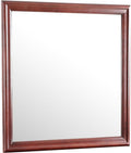 Glory Furniture Louis Phillipe Mirror in Cherry