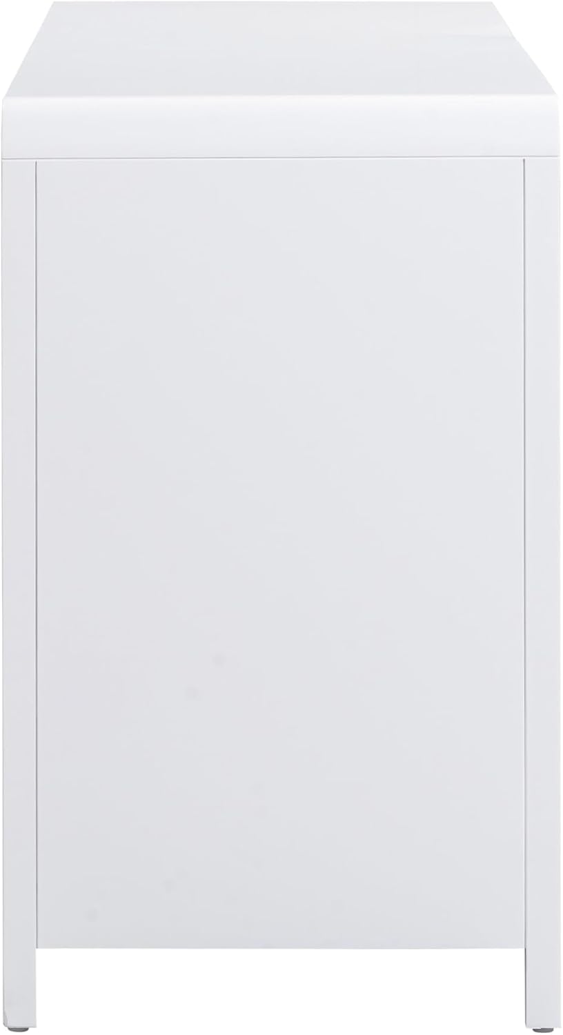 TOV Furniture Patty White Rattan 6 Drawer Dresser