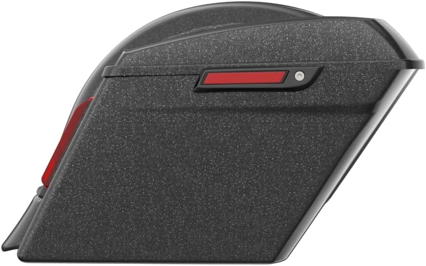 Advanblack Color Matched Stretched Bags, Lids Black Latch Hardware for '23-'24 Harley Touring CVO & 2024 Street Glide, Road Glide (Raven Metallic)
