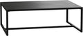Flash Furniture Brock Commercial Grade Steel Modern Patio Coffee Table, Rectangular Outdoor Coffee Table with Textured Top and Square Leg Frame, Black