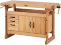 Sjobergs Nordic Pro 1400 Workbench, Woodworking Bench for DIY and Professional Use, SJO-66795K (Sjobergs Nordic 1400 + Cabinet SM03)