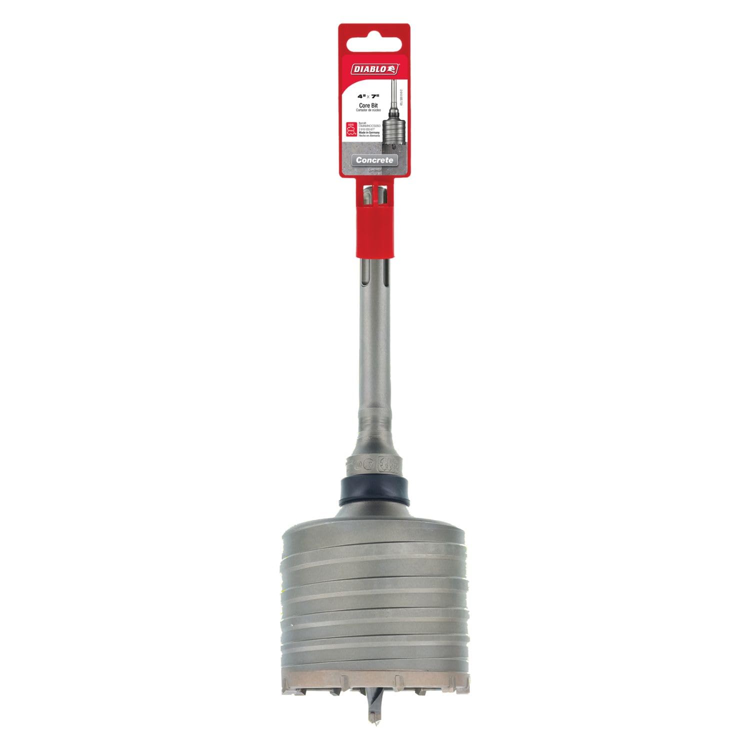 Diablo SDS-Max Carbide Tipped Core Bit with Peak Point Tip - 4' Diameter, 12' Length, 7' Working Length - DMAMXCC5050