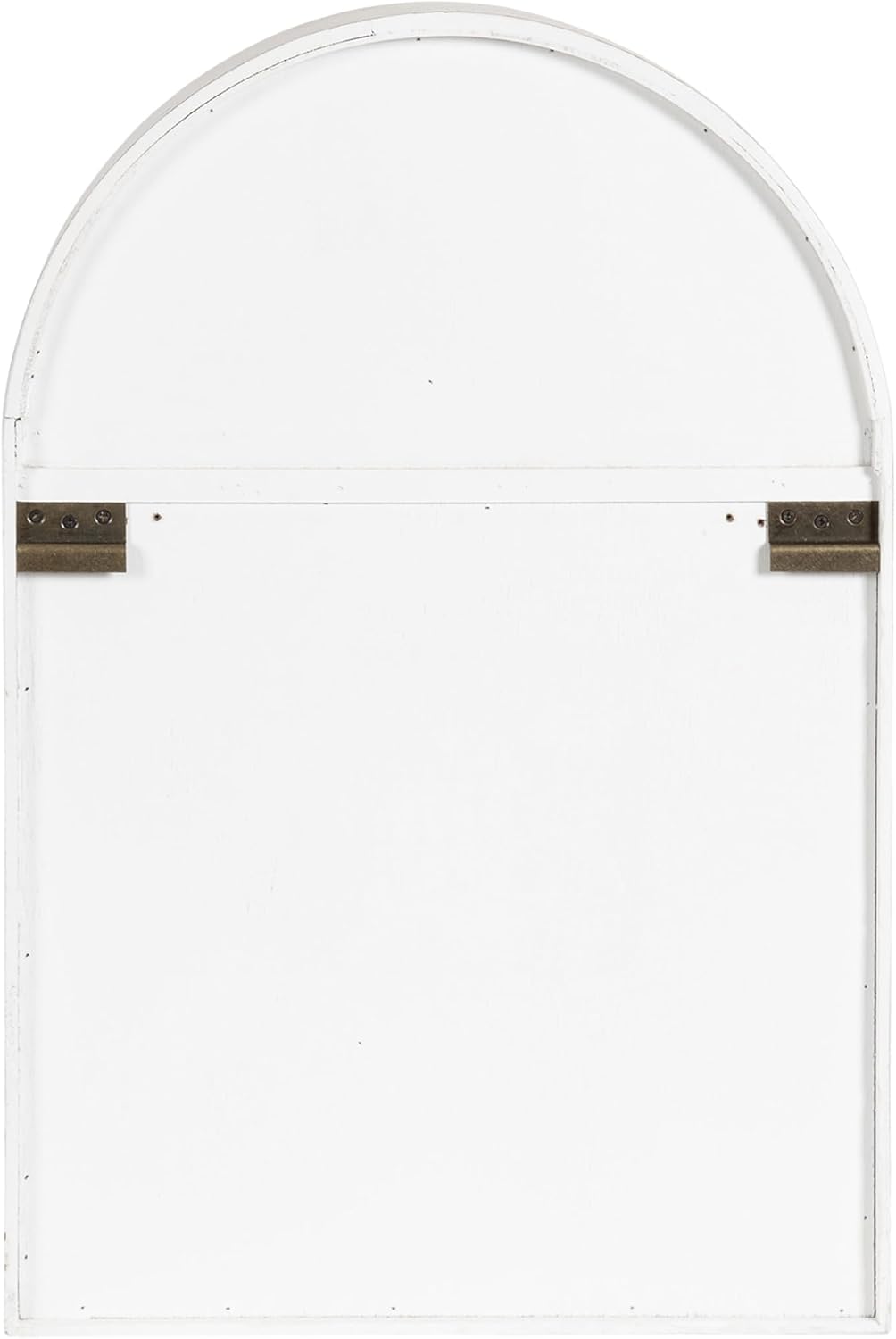 Kate and Laurel Megara Decorative Wooden Hanging Arched Wall Cabinet with Door for Open Storage; 16 x 6 x 24; White and Black; Wooden Floating Wall Bathroom Cabinet for Above Toilet Storage