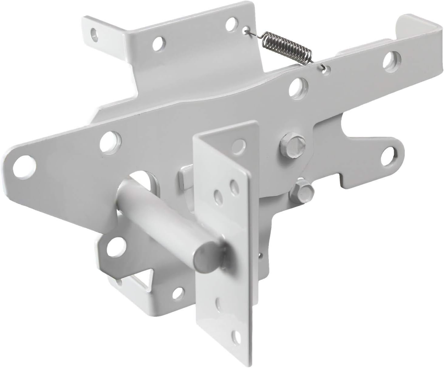 Jake Sales - Stainless Steel Extended Gate Latch White (for Vinyl, Wood, PVC etc Fencing) Fence Gate Latch w/Mount Hardware - CASE Qty 12