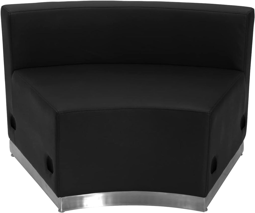 Flash Furniture HERCULES Alon Series Black LeatherSoft Reception Configuration, 3 Pieces