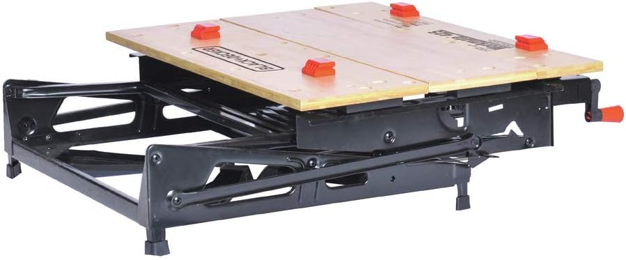 BLACK+DECKER Portable Workbench, Workmate Folding Workbench, 550 lb. Capacity with Clamps for Woodworking (WM425-A)