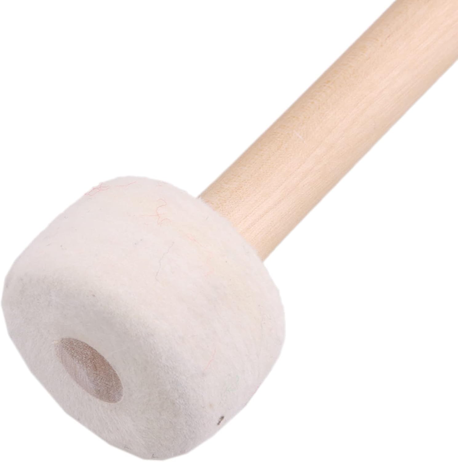 Durable Timpani Mallets Felt Head Drum Sticks with Wood Handle White Head 14Inch Pack of 5