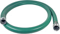 Gloxco Heavy Duty Green PVC Suction Hose Assembly for Water Transfer, 3' Inside Diameter, Installed Male x Female Cam and Groove Fittings, 20 ft Length