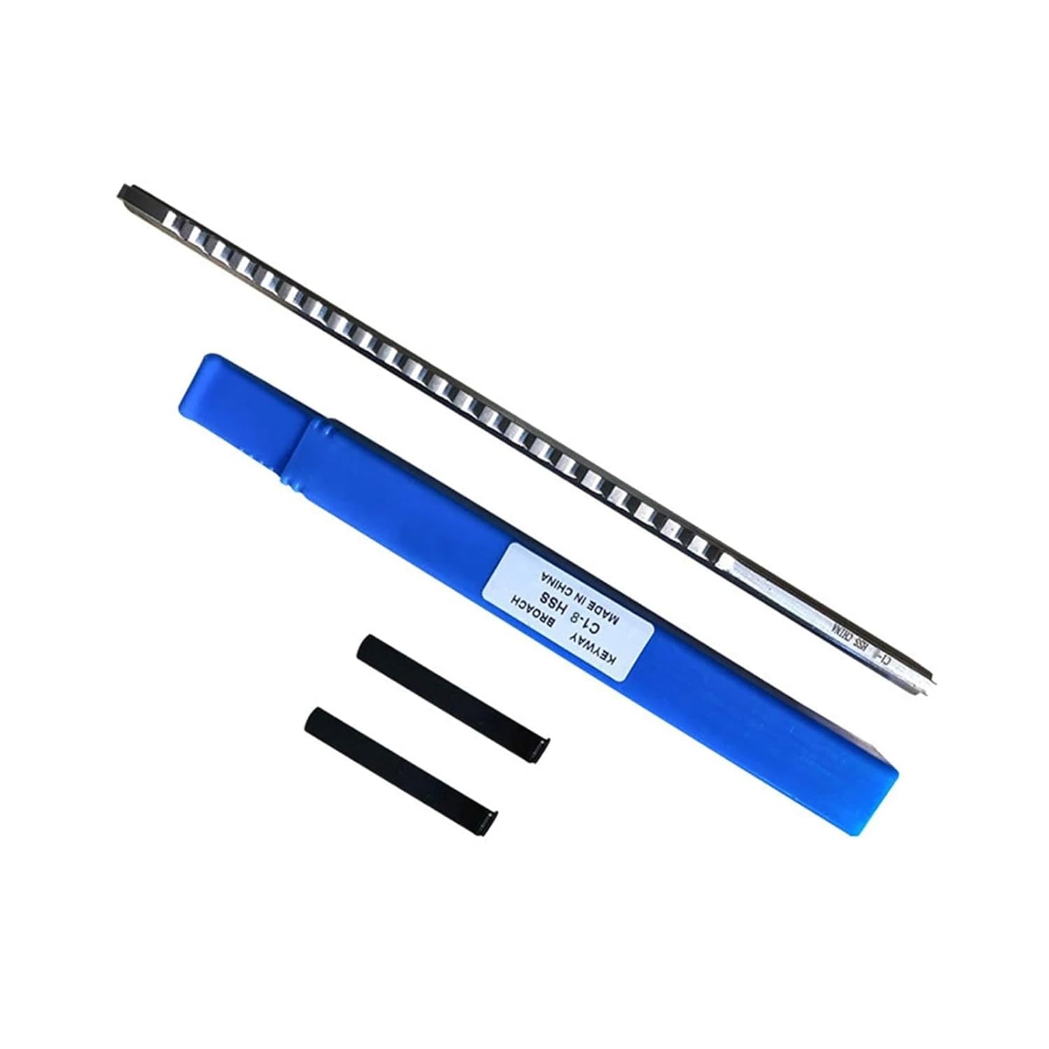 18mm E Push-Type Keyway Broach Metric Sized HSS Broach Cutting Tool Knife with 3pcs Shims for CNC Machine Heat Resistance