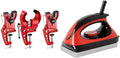 Swix World Cup Ski Vise (3 Piece Design), 1'x8 x7 & Universal Ski & Snowboard Waxing Iron with 110V Adjustable Temp, Red, Large