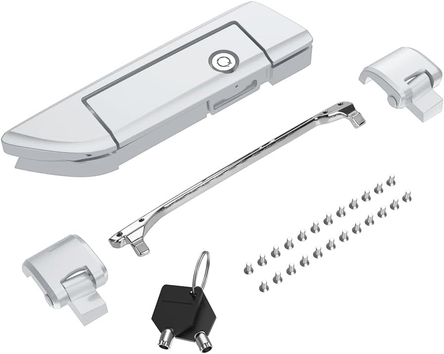 Tour Pack Latches for Harley,Tour Pack Trunk Lid Latch with Keys Fit for Harley Touring/Road King/Road Glide/Street Glide/Electra Glide/Ultra-Classic 2014+ White Onyx Pearl