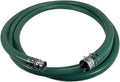 Gloxco Heavy Duty Green PVC Suction Hose Assembly for Water Transfer, 2' Inside Diameter, Installed Male x Female Cam and Groove Fittings, 30 ft Length