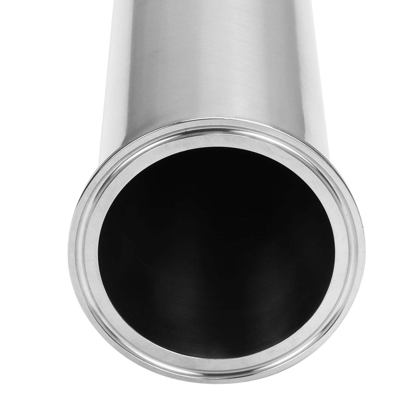 DERNORD Sanitary Spool Tube with Clamp Ends,Stainless Steel 304 Seamless Round Tubing with 3 Inch Tri Clamp 91MM Ferrule Flange (Tube Length: 48 Inch / 1219MM)