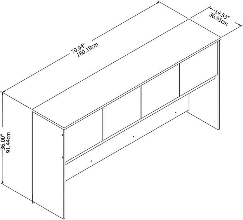 Bush Business Furniture Studio C 72W Desk Hutch, White