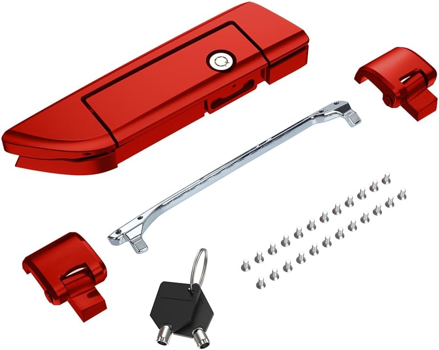 Tour Pack Latches for Harley,Tour Pack Trunk Lid Latch with Keys Fit for Harley Touring/Road King/Road Glide/Street Glide/Electra Glide/Ultra-Classic 2014+ Whiskey Fire