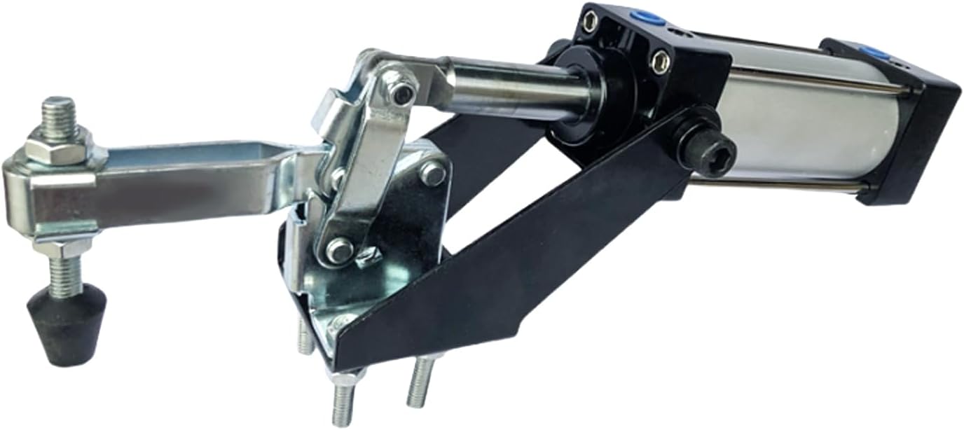 Pneumatic Clamp Fixture, GH-12265-A 340kg/ 750LB Heavy Duty Force Cylinder Pneumatic Hold Down Quick Air Clamp for Woodworking Welding and CNC Holding