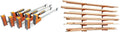 Bora 4-Piece Parallel Clamp Set 571550I & Wood Organizer and Lumber Storage Metal Rack with 6-Level Wall Mount – Indoor and Outdoor Use, In Orange | PBR-001