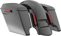 Advanblack Color Matched Stretched Bags, Lids Black Latch Hardware for '23-'24 Harley Touring CVO & 2024 Street Glide, Road Glide (Raven Fade)
