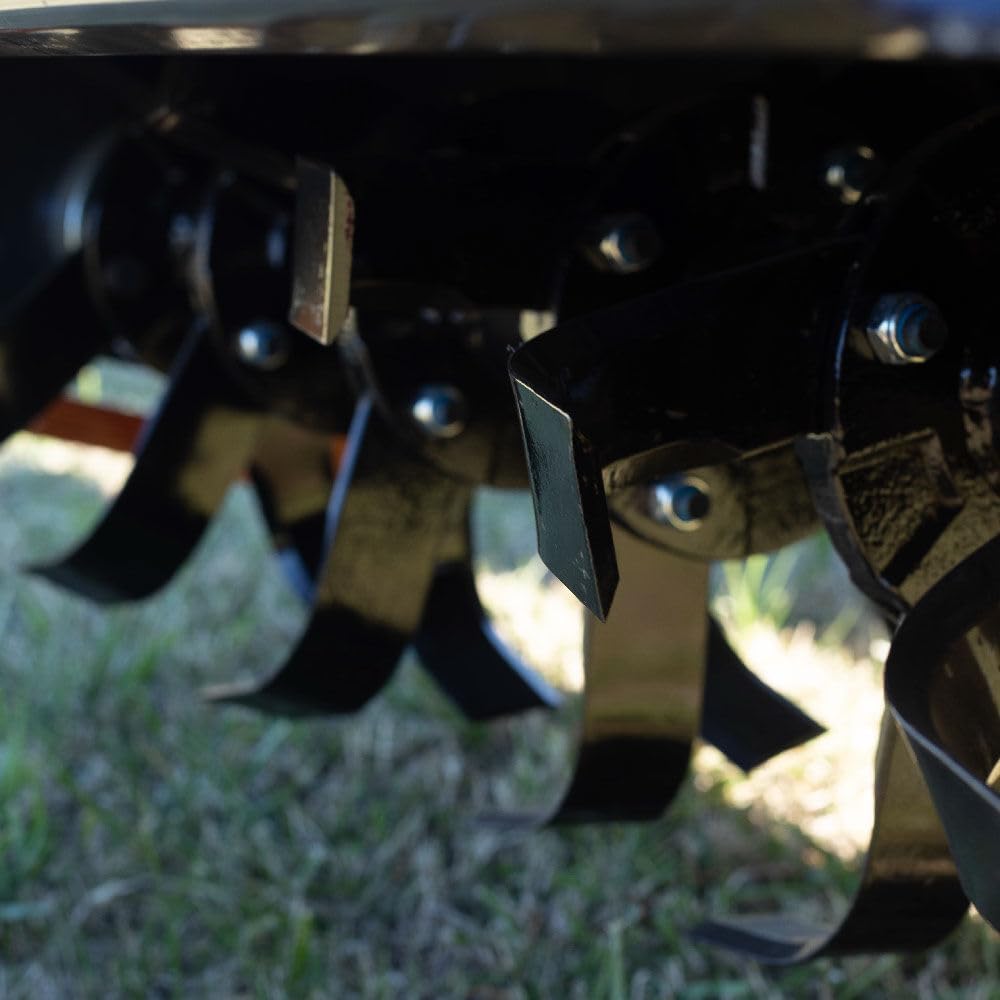 Titan Attachments 60' Heavy-Duty Rotary Tiller Attachment, Universal Skid Steer Quick Tach, Bi-Directional Tiller for Landscaping, Home Garden, Vegetable Farming, Weed Removal Soil Cultivation