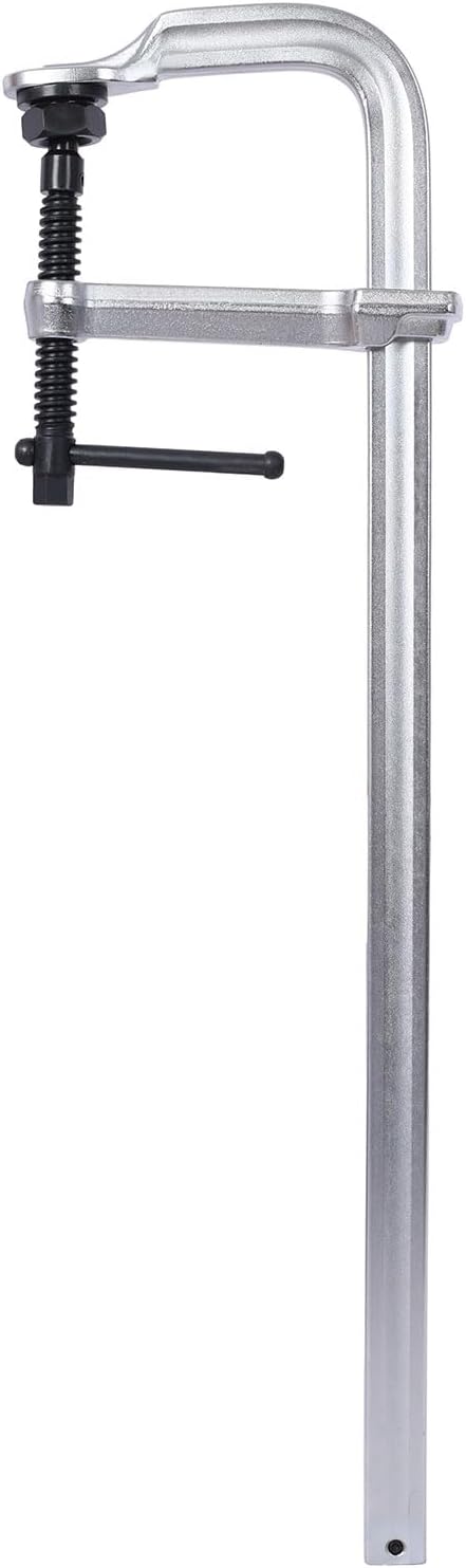 24″ Heavy-Duty F Clamps 2-Pack – Drop Forged Steel Bar Clamps with 5-1/2″ Throat Depth, All-Steel Welding & Woodworking Clamps, 1400 LB Load Capacity