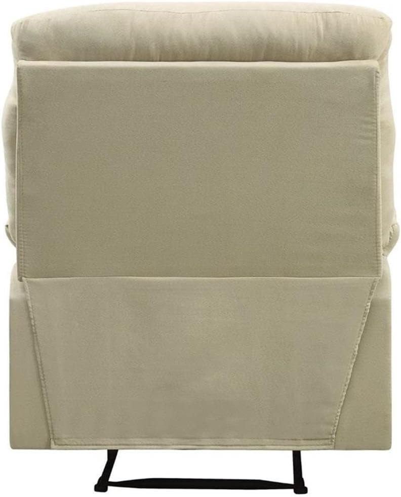 Acme Arcadia Upholstered Motion Recliner in Beige Microfiber