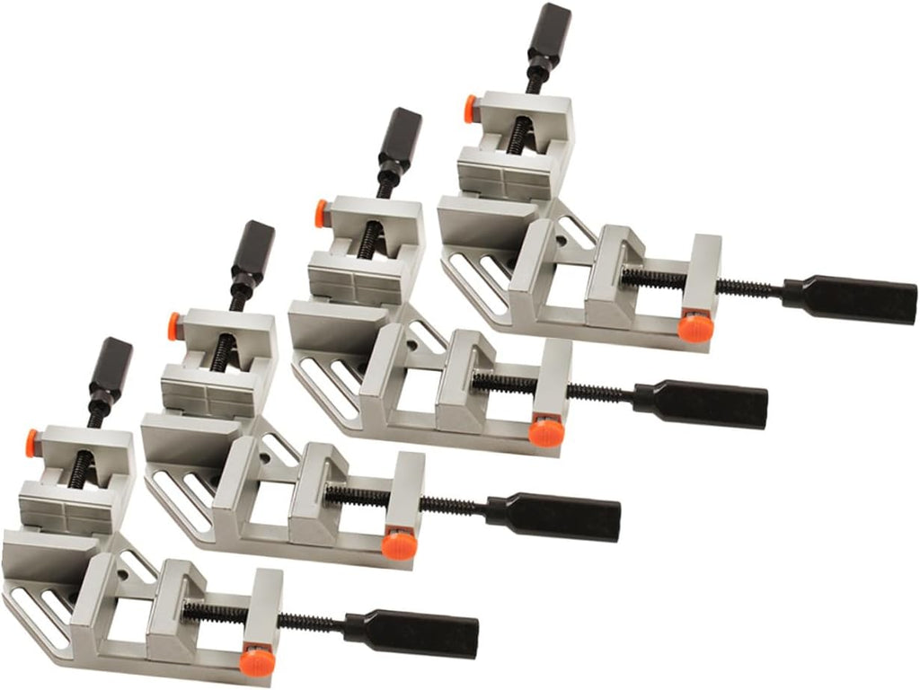 4pcs 90 Degree Aluminum Alloy Corner Clamp Double Handle Quick Release Corner Clamp for Woodworking Photo Framing Cabinet Assembly